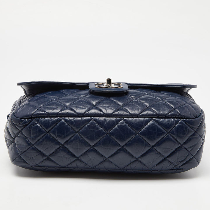 Chanel Blue Quilted Aged Leather New Shoulder Bag