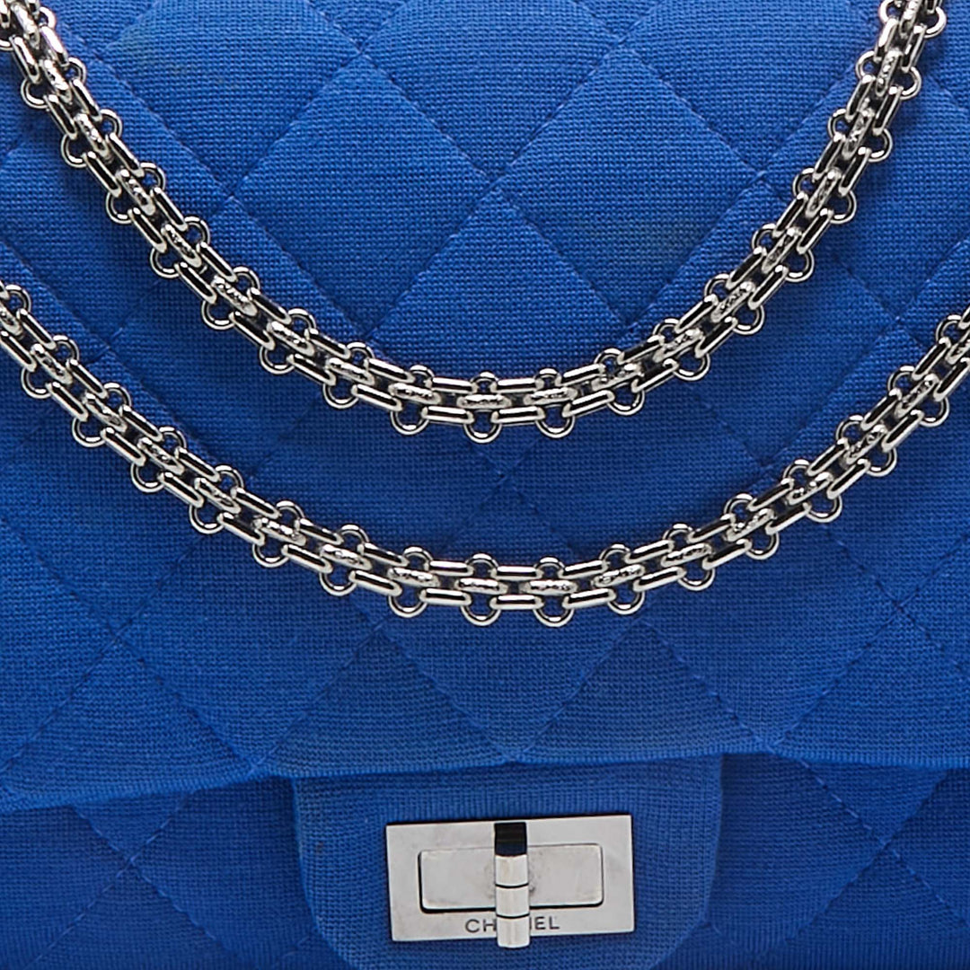 Chanel Blue Jersey Classic 227 Reissue 2.55 New Bag