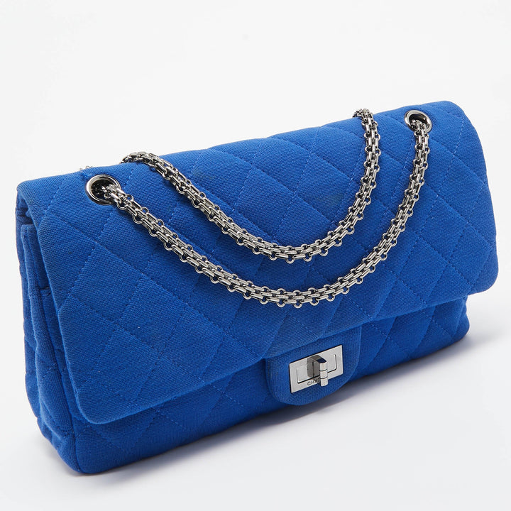 Chanel Blue Jersey Classic 227 Reissue 2.55 New Bag