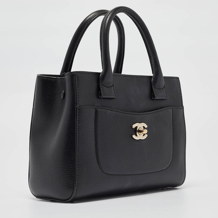 Chanel Black Leather Mini Neo Executive Tote