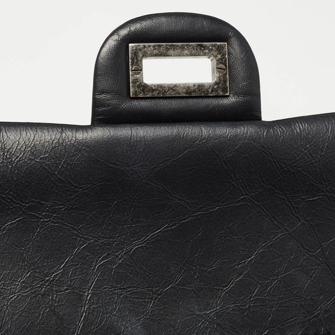 Chanel Black Quilted Aged Leather Reissue 2.55 Classic 226 New Bag