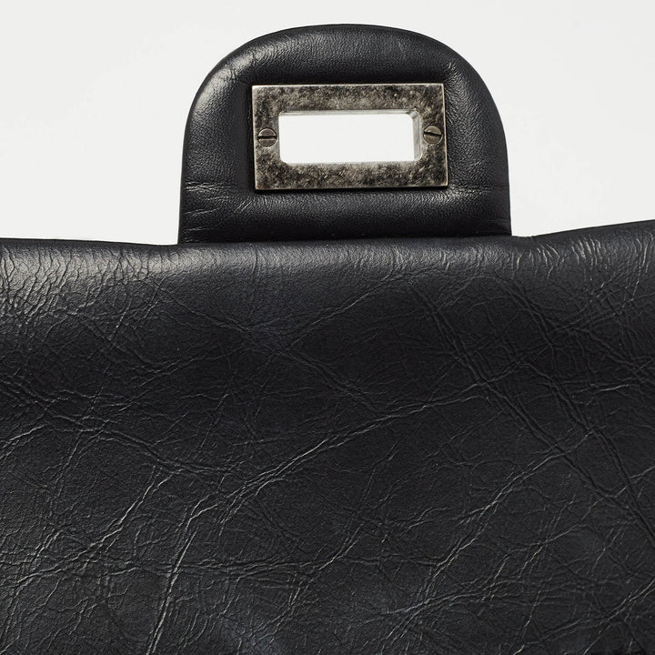 Chanel Black Quilted Aged Leather Reissue 2.55 Classic 226 New Bag