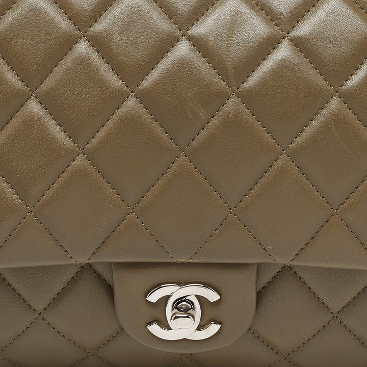 Chanel Olive Green Quilted Leather Chain New Bag