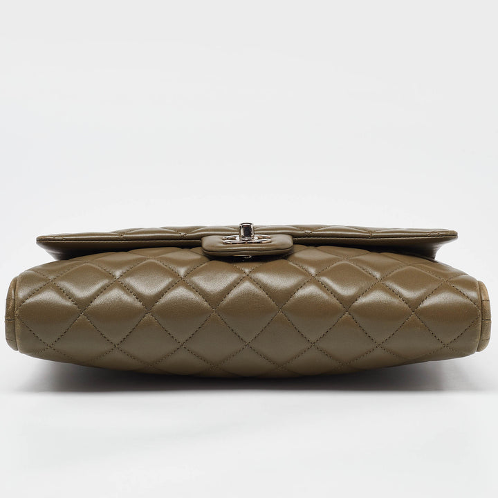 Chanel Olive Green Quilted Leather Chain New Bag
