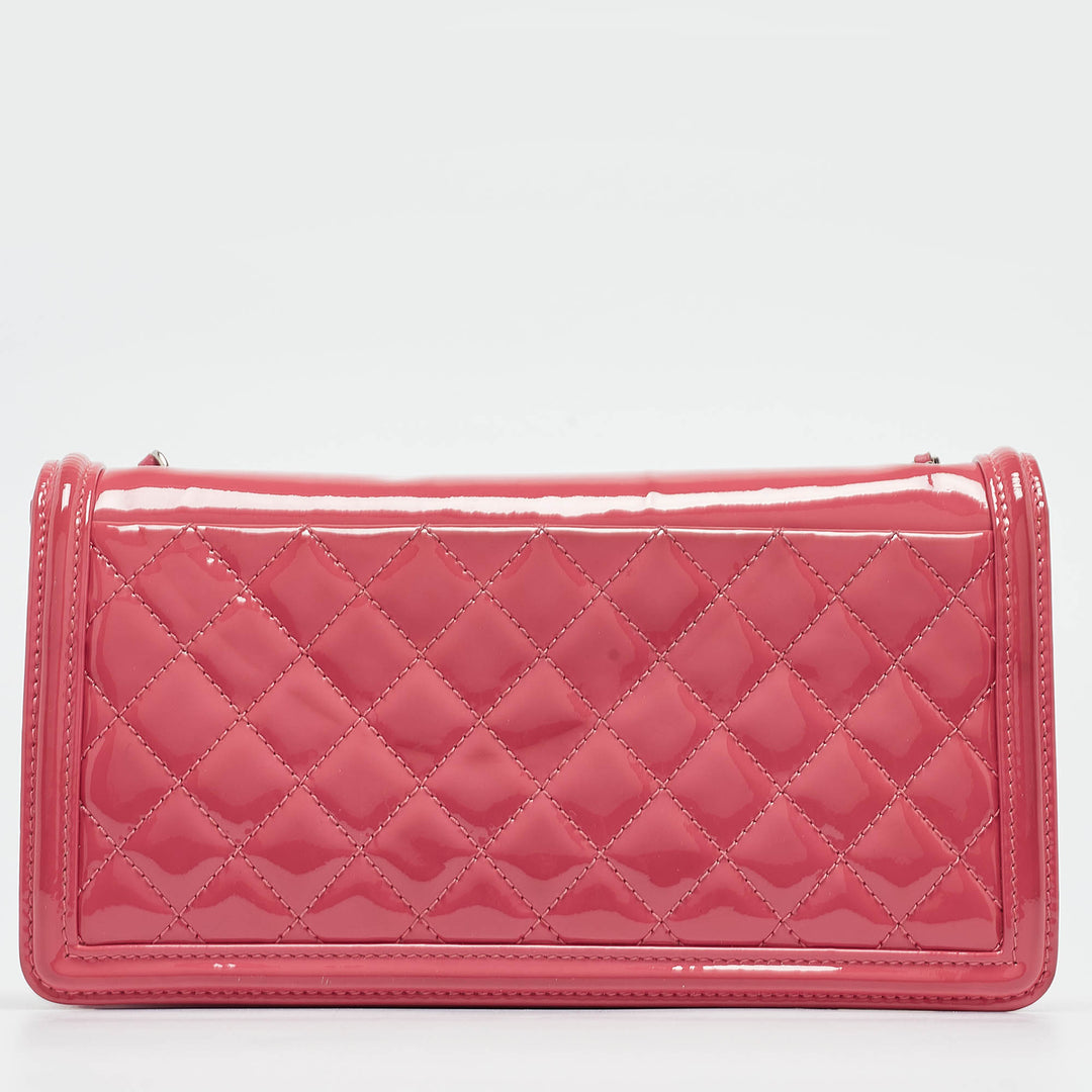 Chanel Pink/Orange Plexiglass and Patent Leather Small Boy Brick New Bag