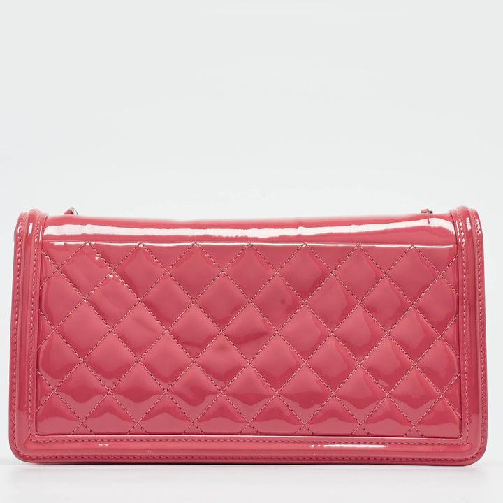 Chanel Pink/Orange Plexiglass and Patent Leather Small Boy Brick New Bag