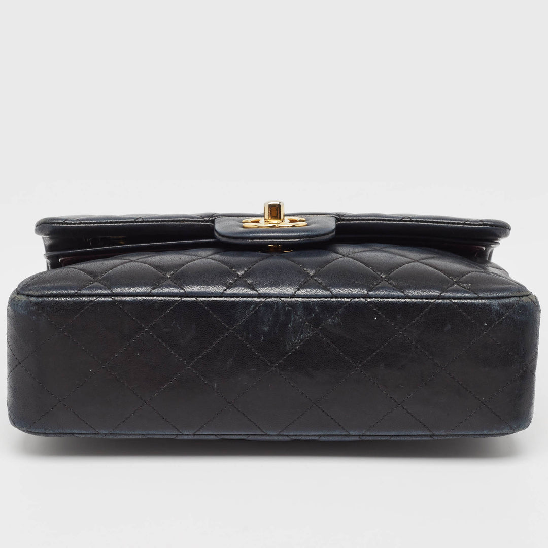 Chanel Black Quilted Leather Small Classic Double New Bag