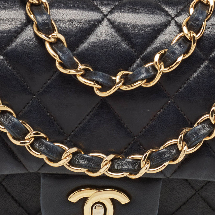 Chanel Black Quilted Leather Small Classic Double New Bag