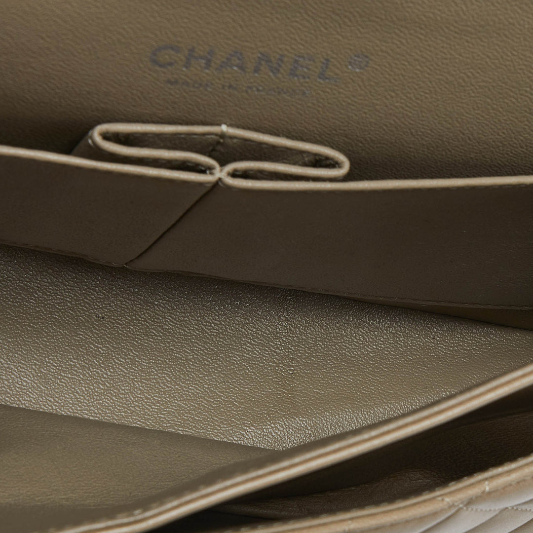 Chanel Avocado Green Quilted Leather Medium Classic Double New Bag