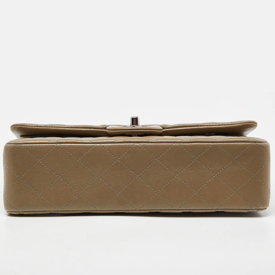 Chanel Avocado Green Quilted Leather Medium Classic Double New Bag