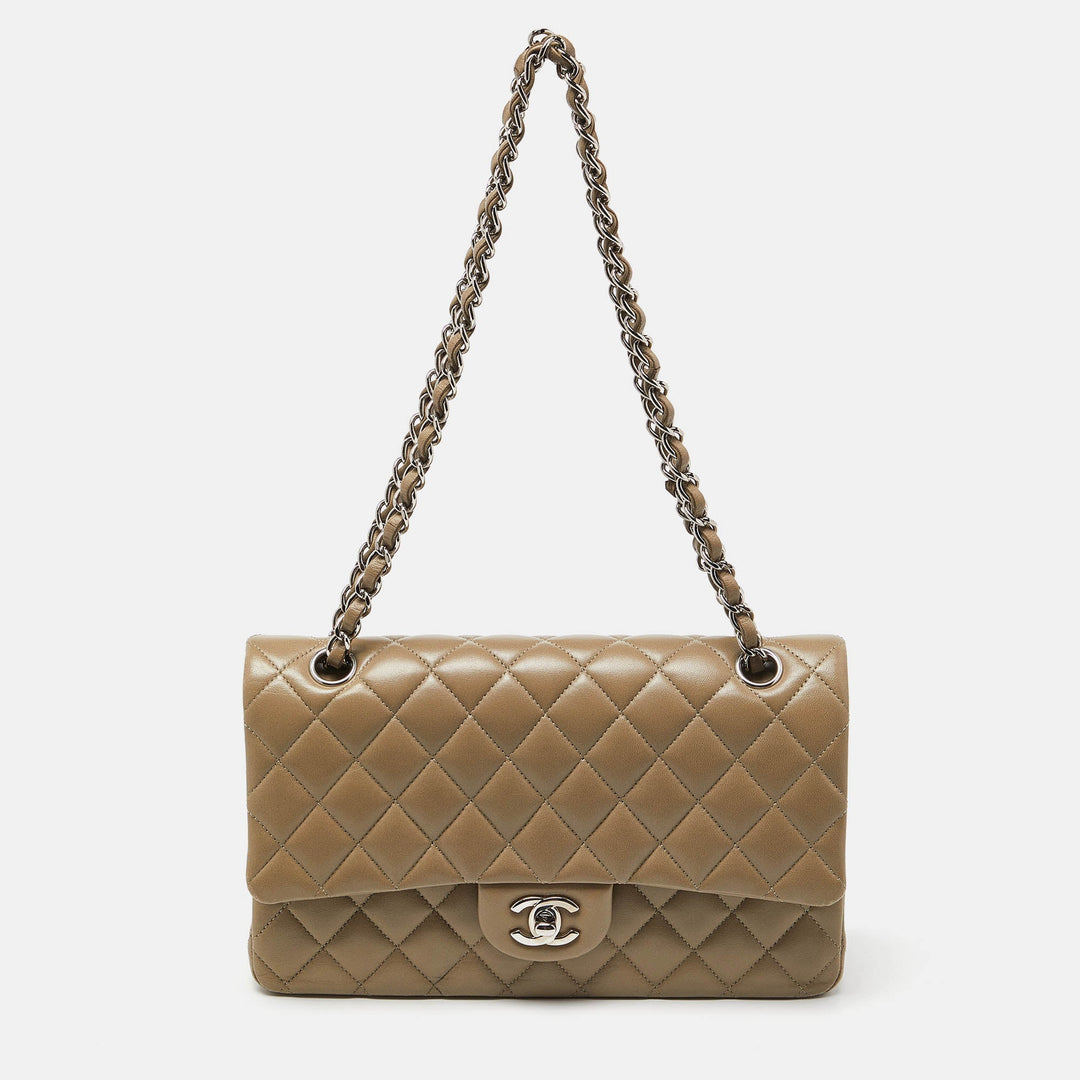 Chanel Avocado Green Quilted Leather Medium Classic Double New Bag