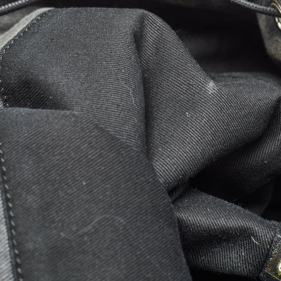 Top Quality Chanel Dark Grey Denim Sequins Deauville Backpack