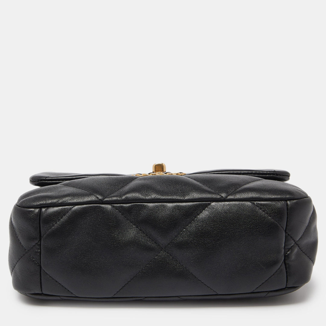 Chanel Black Quilted Leather Small 19 New Bag