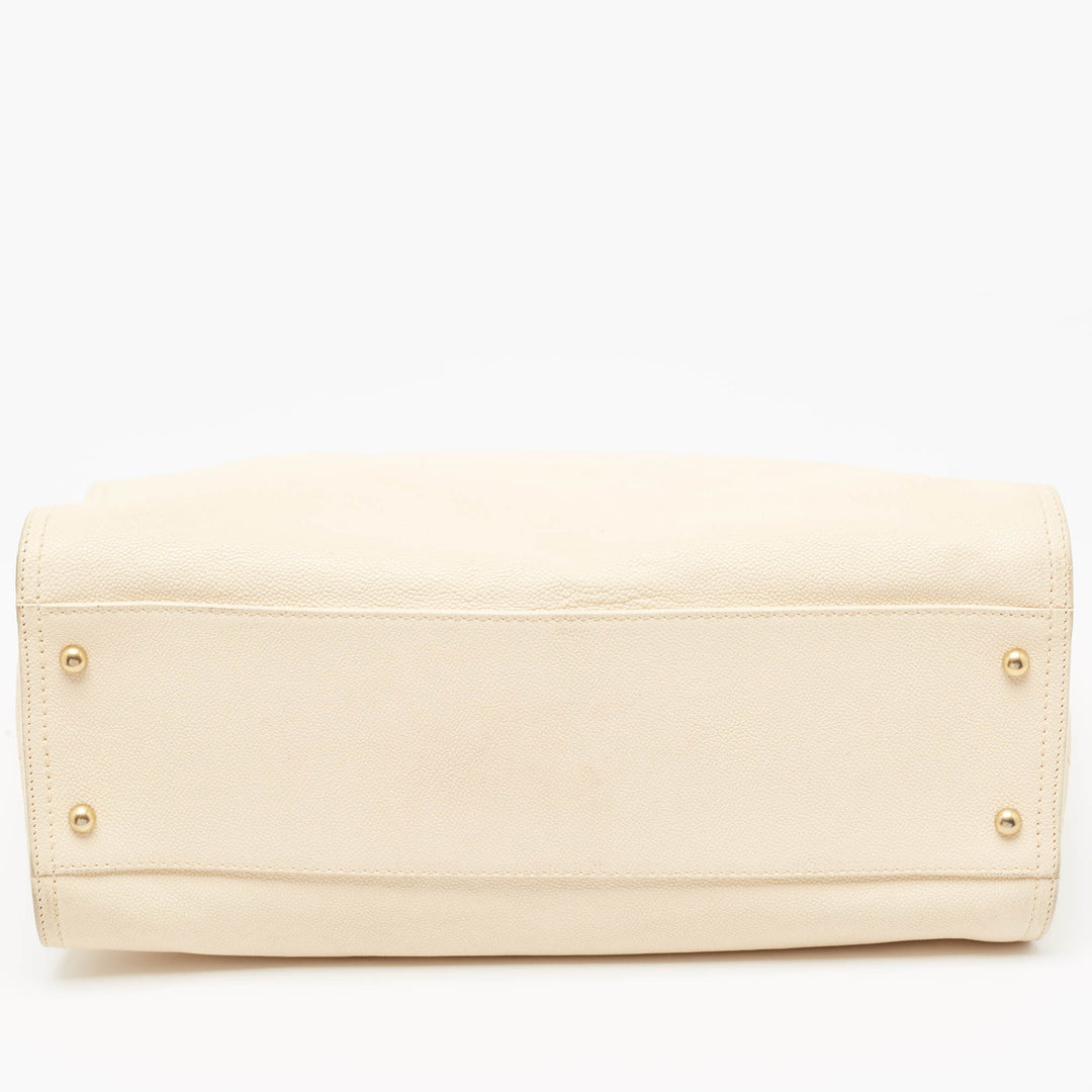 Chanel Beige Caviar Leather Reissue Large Shopper Tote