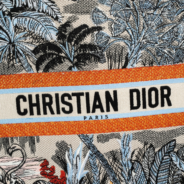 Top quality Dior Multicolor Toile De Jouy Tropicalia Embroidered Canvas Large Book Tote