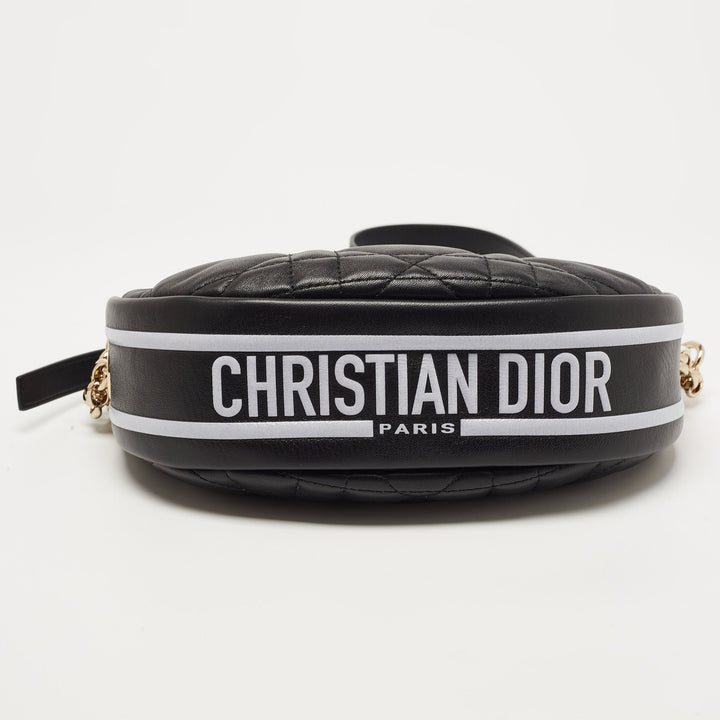 Top quality Dior Black Cannage Leather Small Vibe Hobo