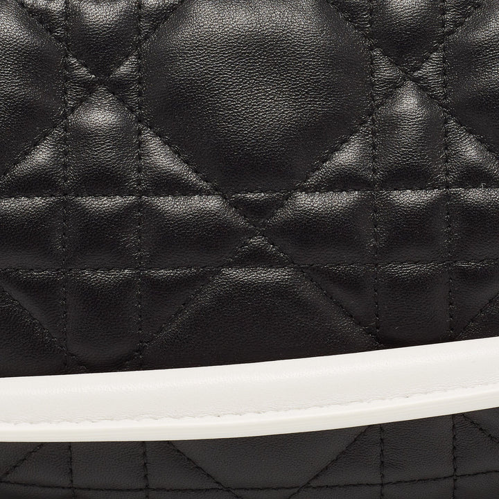 Top quality Dior Black Cannage Leather Small Vibe Hobo