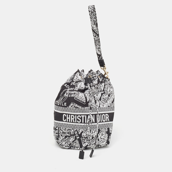 Top quality Dior Black/White Plan De Paris Nylon travel Pouch