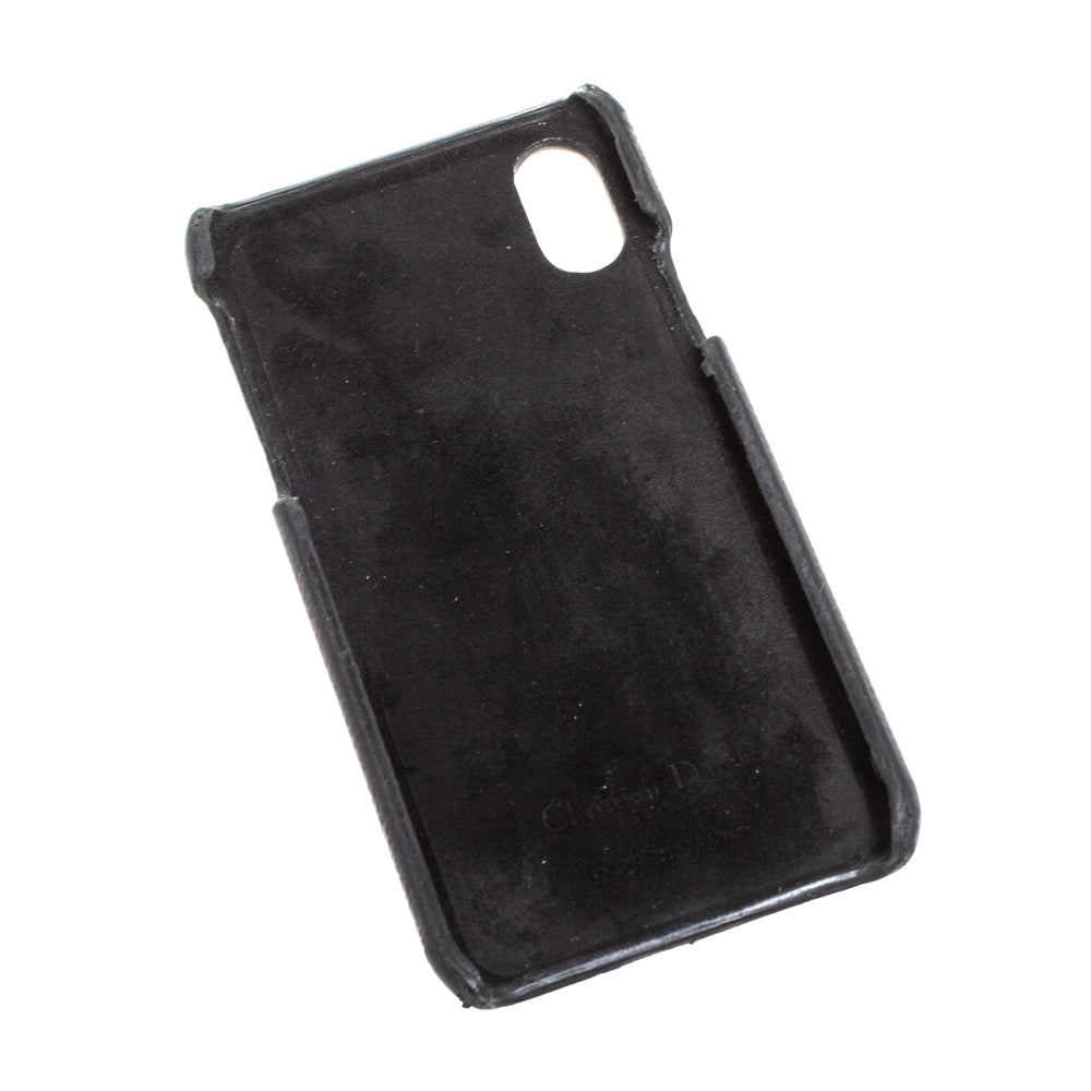 Top quality Dior Black Leather Saddle iPhone X Case