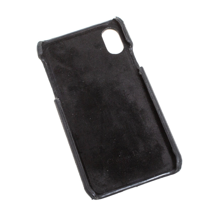 Top quality Dior Black Leather Saddle iPhone X Case
