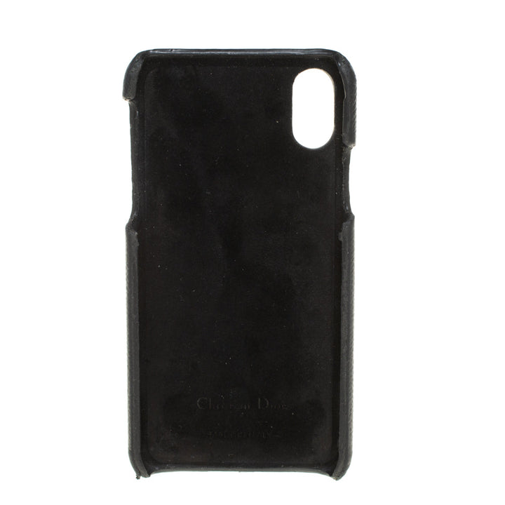 Top quality Dior Black Leather Saddle iPhone X Case
