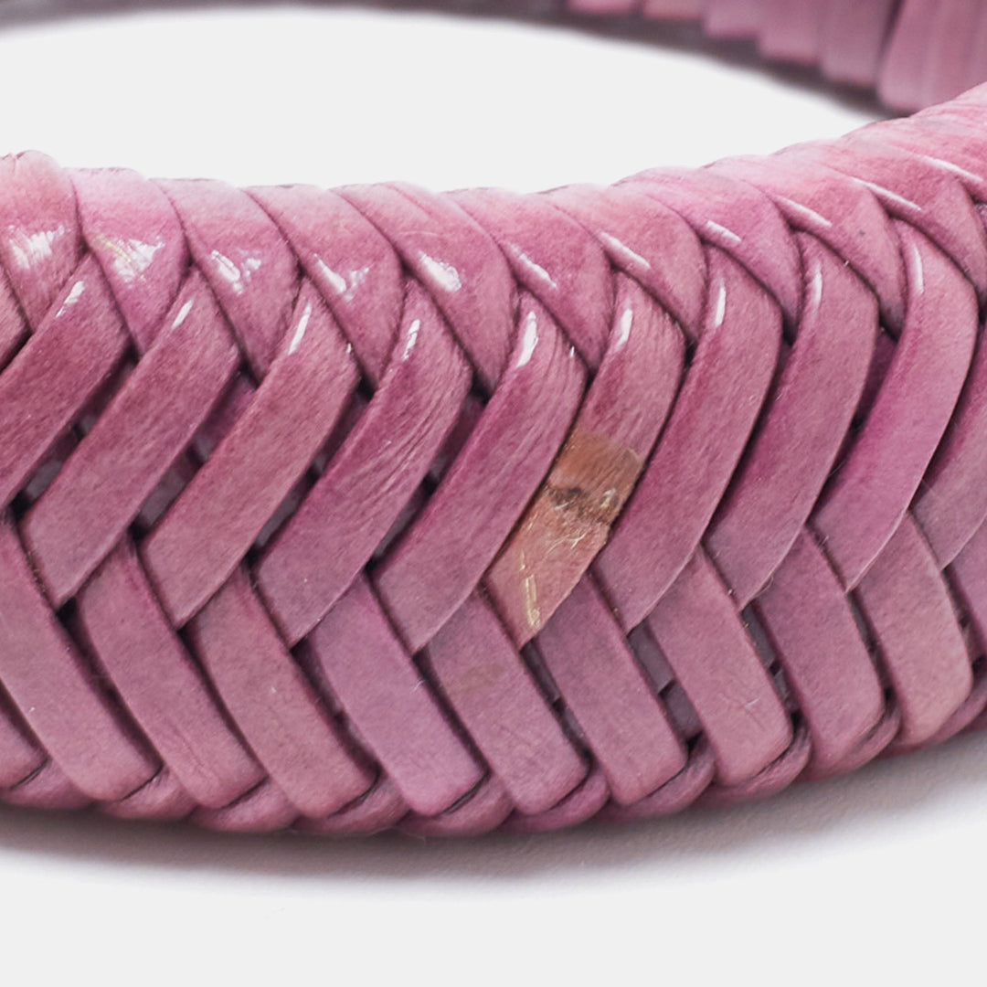 Top quality Dior Leather Silver Tone Wide Bracelet
