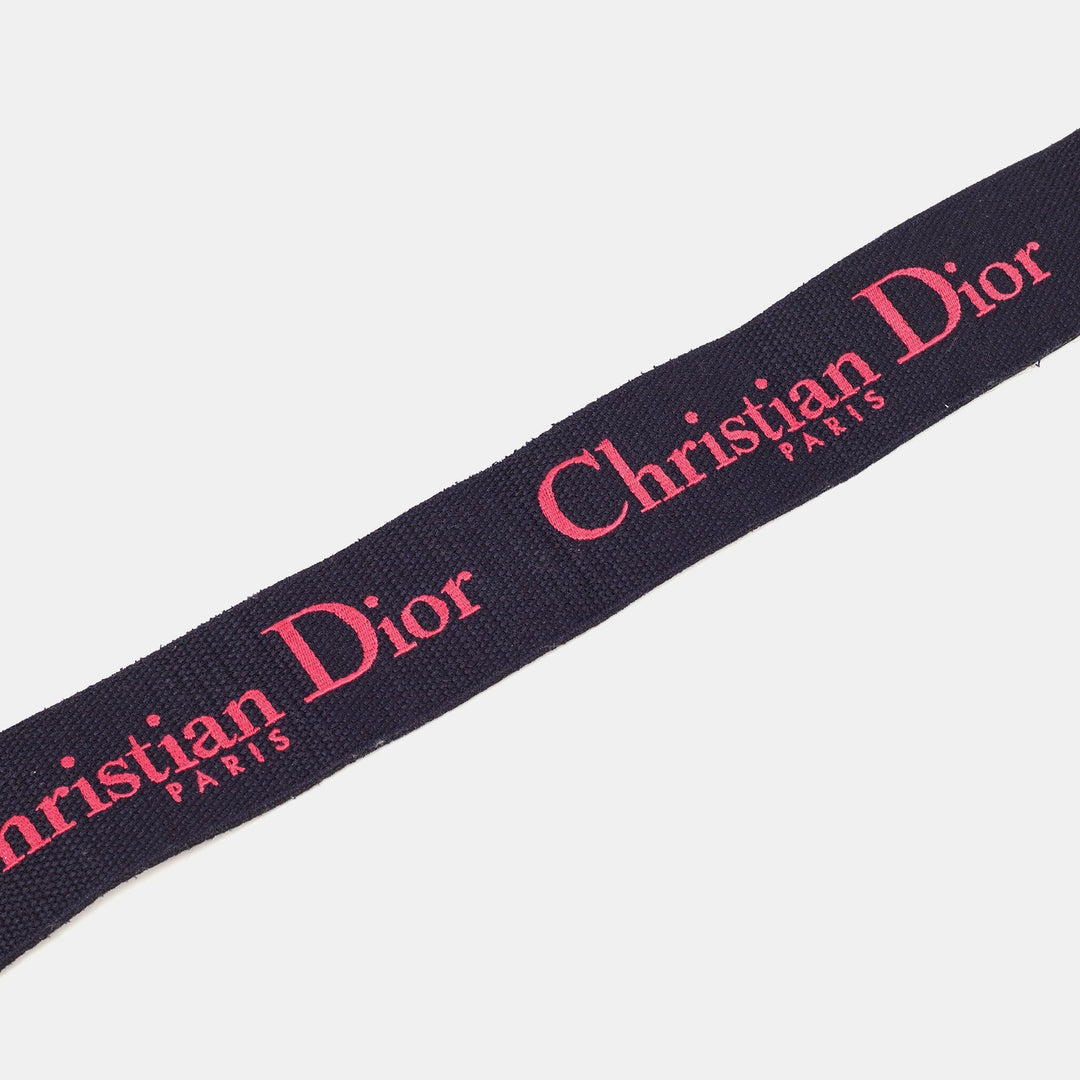 Top quality Dior Navy Blue/Pink Canvas and Leather Shoulder Bag Strap