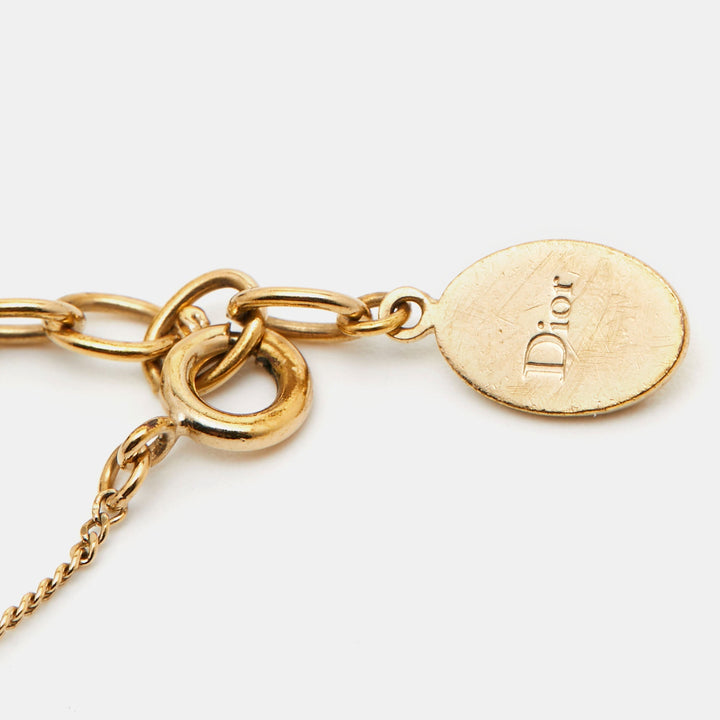 Top quality Dior Mise en  Faux Pearl Gold Tone Bracelet