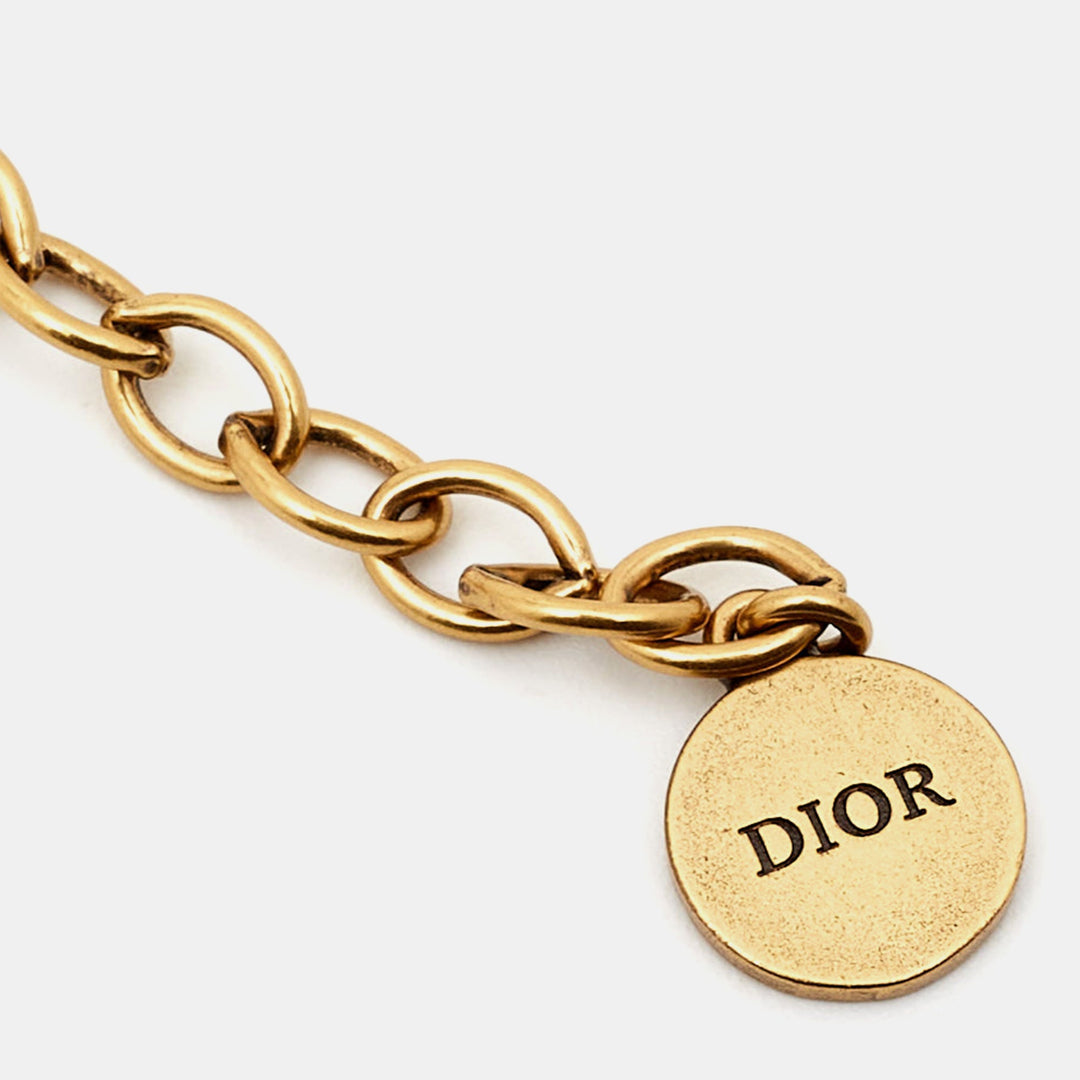 Top quality Dior J'A Crystal Gold Tone Necklace