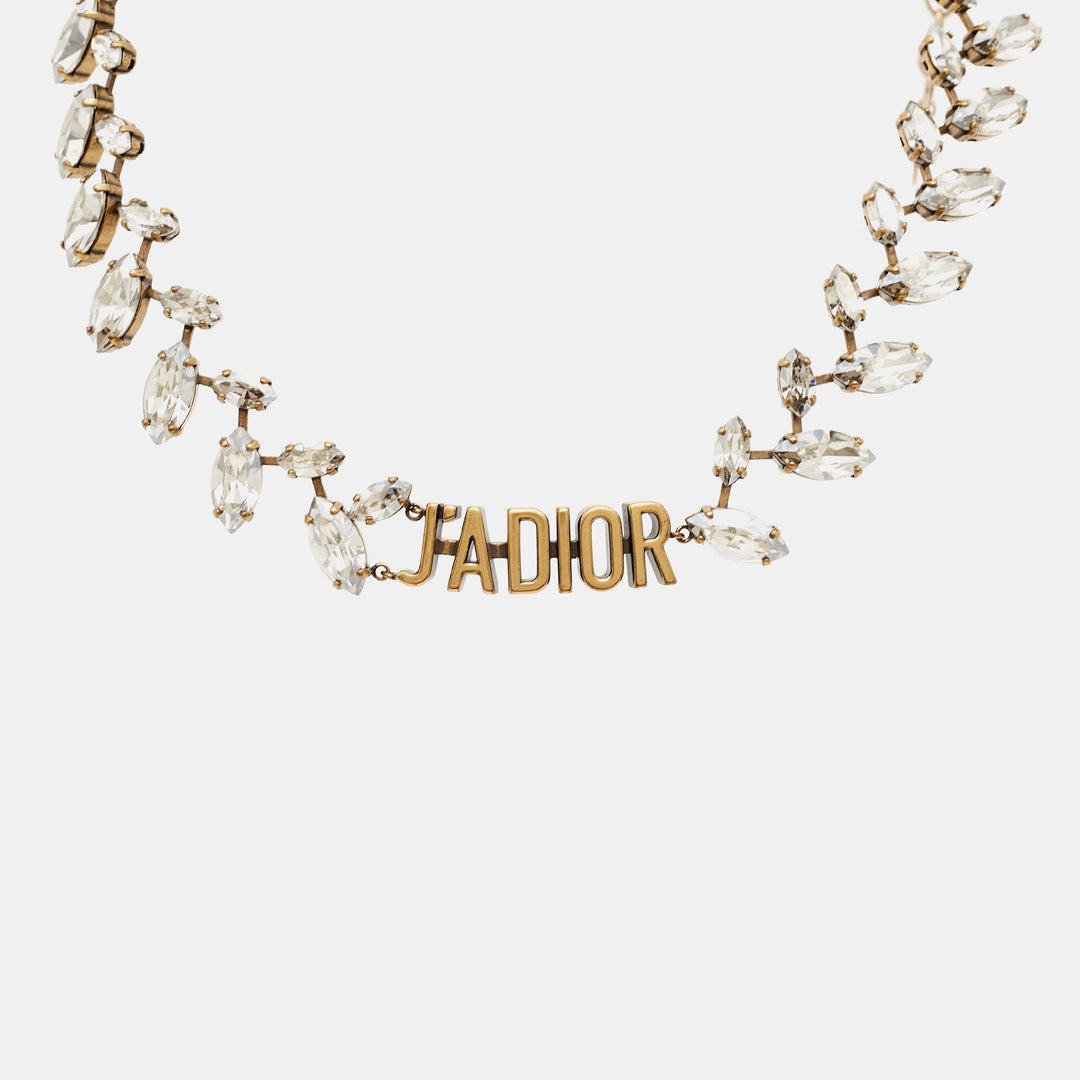 Top quality Dior J'A Crystal Gold Tone Necklace
