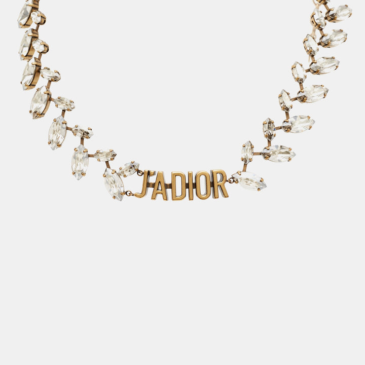 Top quality Dior J'A Crystal Gold Tone Necklace