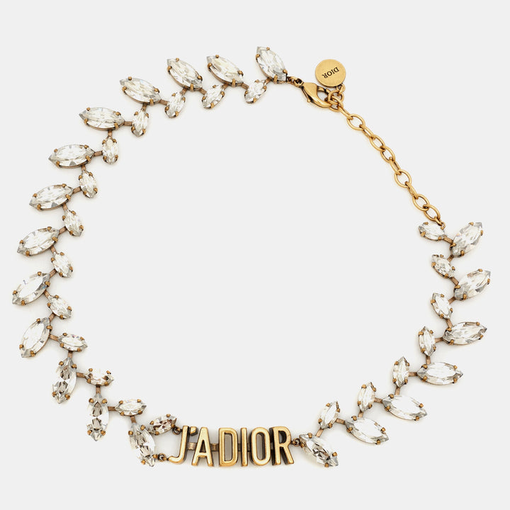 Top quality Dior J'A Crystal Gold Tone Necklace