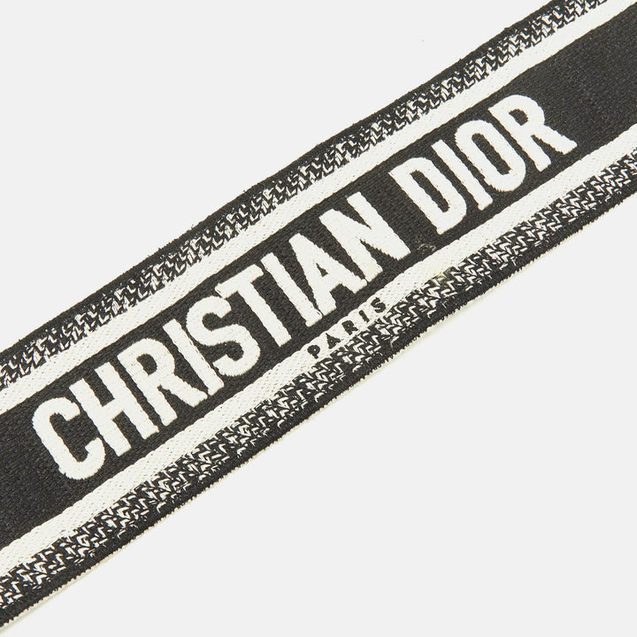Top quality Dior Black Logo Embroidered Canvas Book Shoulder Bag Strap