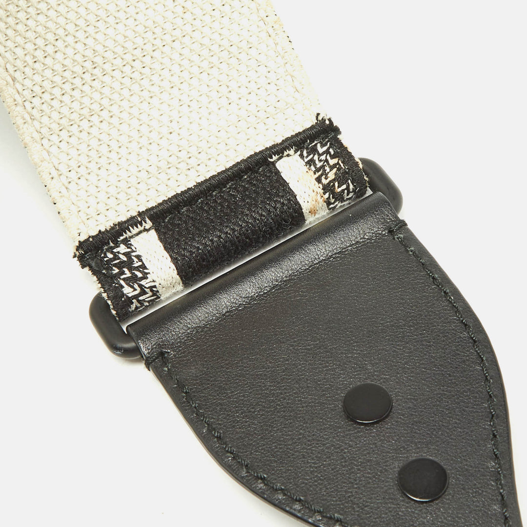 Top quality Dior Black Logo Embroidered Canvas Book Shoulder Bag Strap