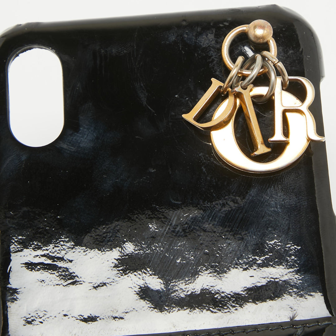 Dior Black Cannage Patent Leather iPhone XS Max Cover
