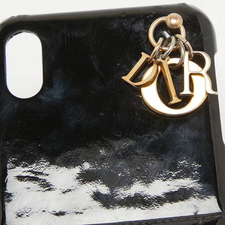Dior Black Cannage Patent Leather iPhone XS Max Cover