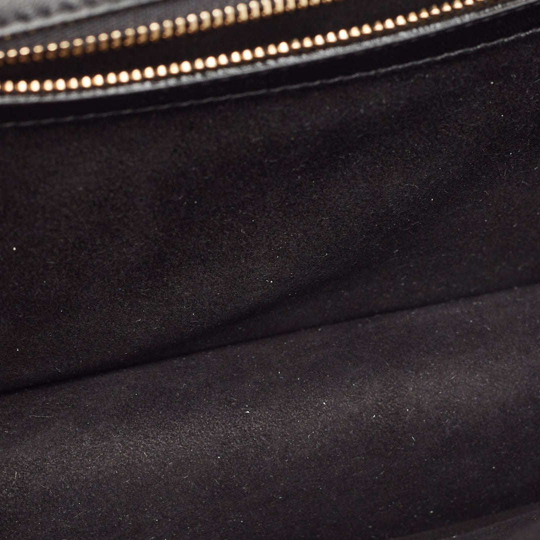 Top quality Dior Black Leather Medium ama Flap Shoulder Bag