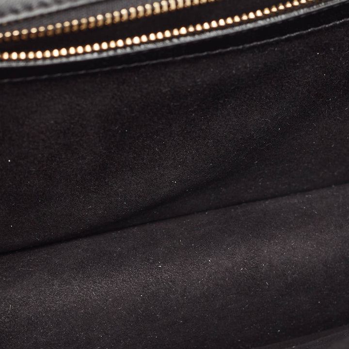 Top quality Dior Black Leather Medium ama Flap Shoulder Bag