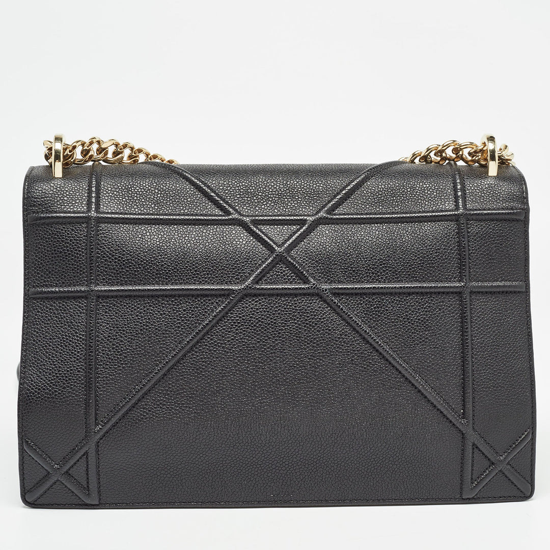 Top quality Dior Black Leather Large ama Flap Shoulder Bag
