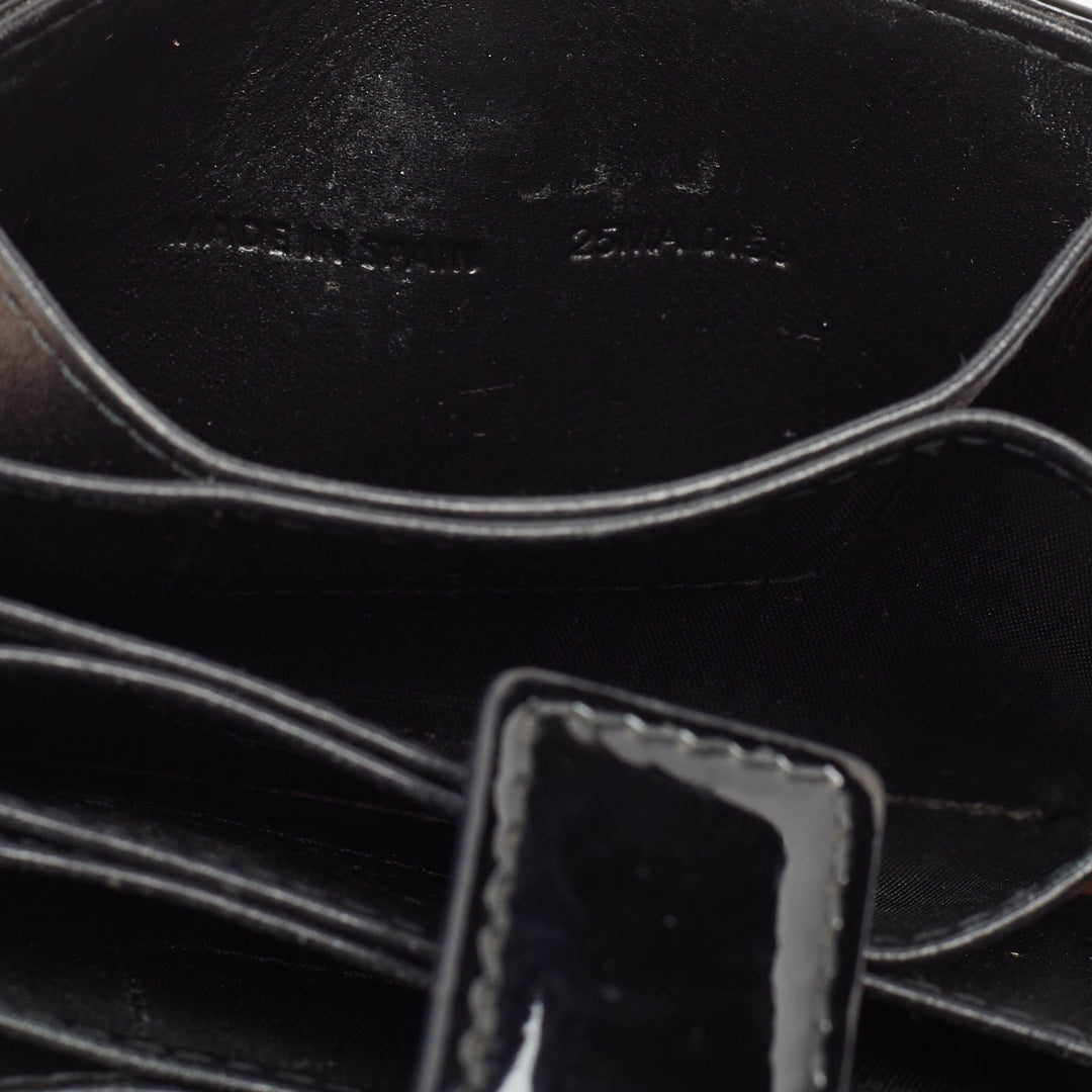 Top quality Dior Black Cannage Patent Leather Lady  5 Gusset Card Holder