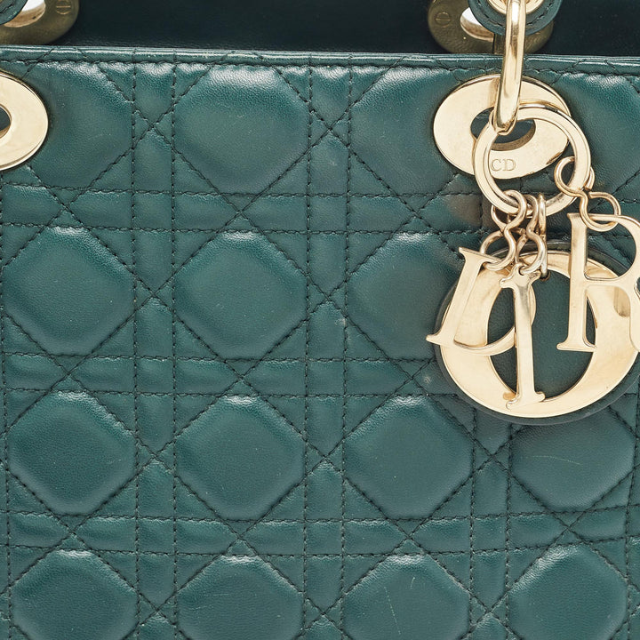 Top quality Dior Green Cannage Leather Medium Lady  Tote