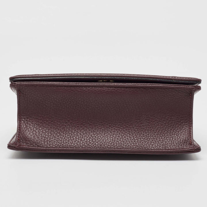 Top quality Dior Burgundy Leather Small ama Shoulder Bag