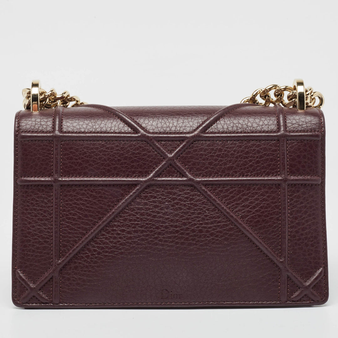 Top quality Dior Burgundy Leather Small ama Shoulder Bag
