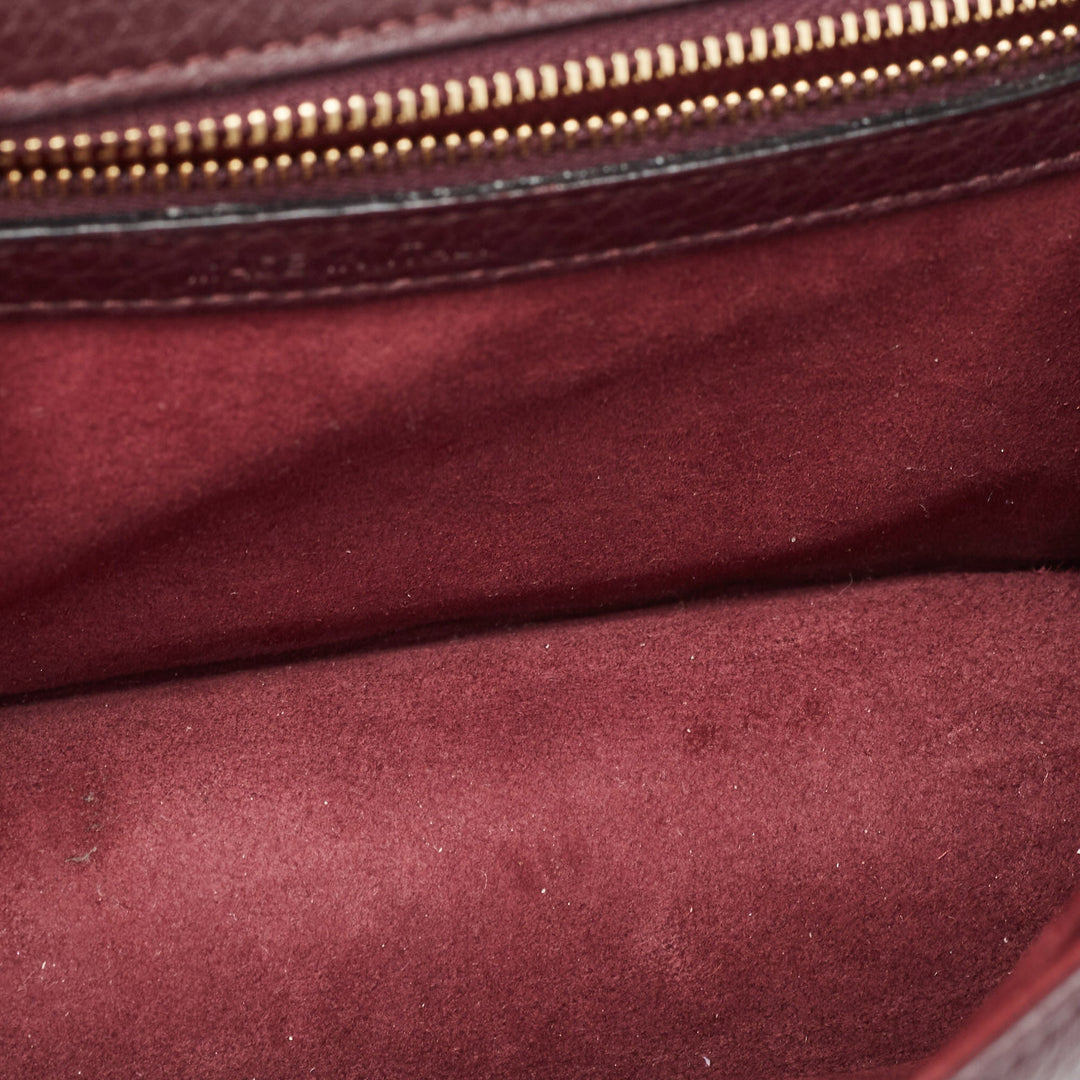 Top quality Dior Burgundy Leather Small ama Shoulder Bag