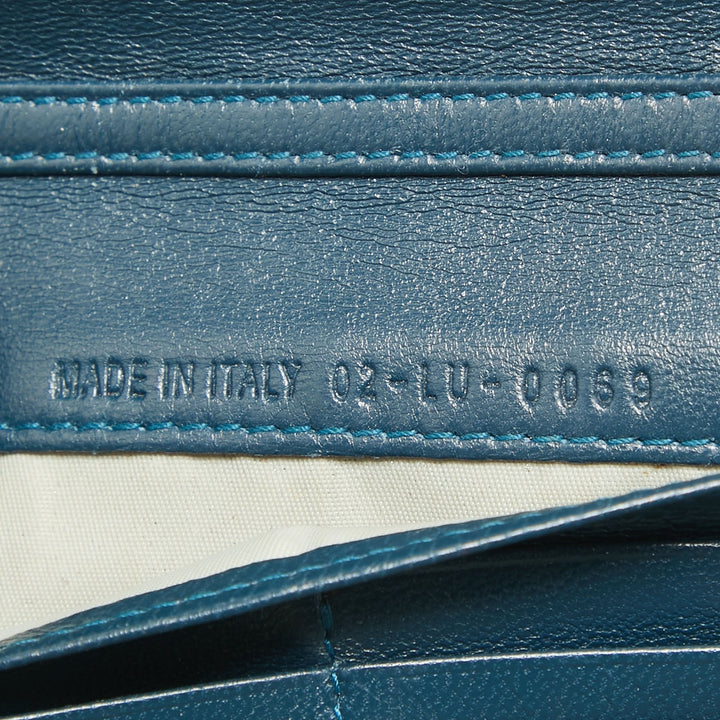 Top quality Dior Green Oblique Embossed Patent Leather Continental Flap Wallet