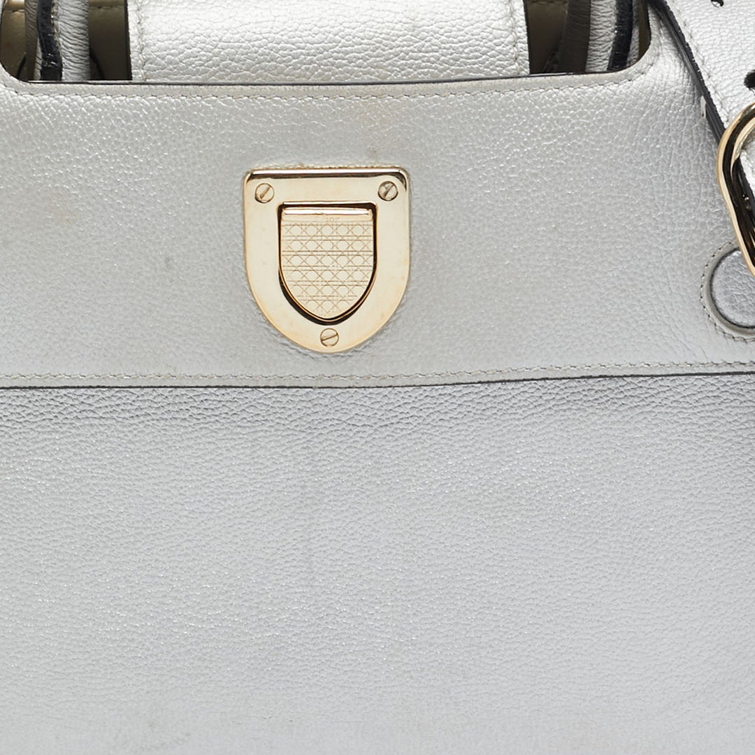 Top quality Dior Silver Leather Mini ever Tote