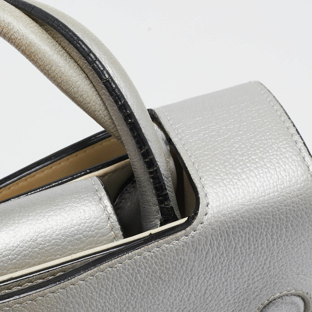 Top quality Dior Silver Leather Mini ever Tote