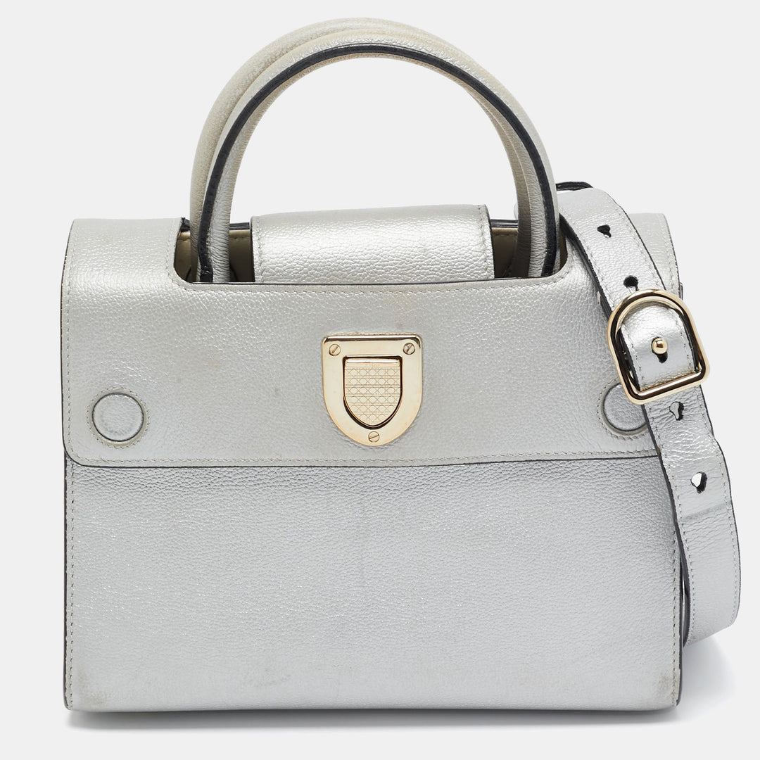 Top quality Dior Silver Leather Mini ever Tote