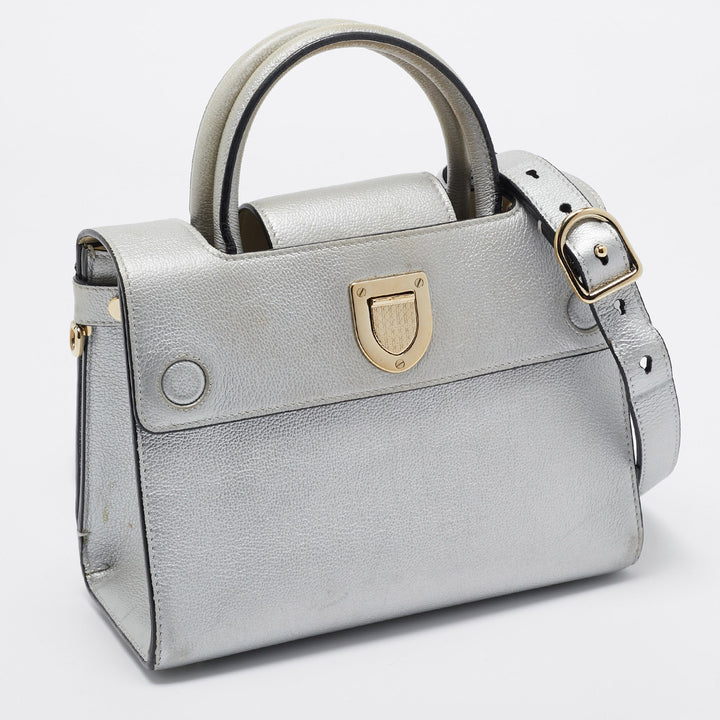 Top quality Dior Silver Leather Mini ever Tote