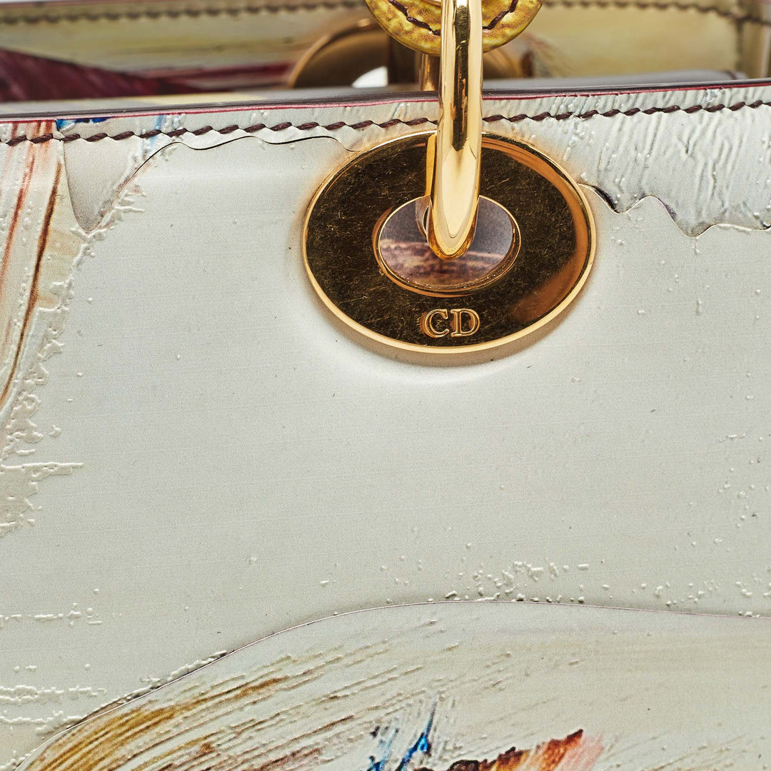 Top quality Dior Multicolor Leather Medium Limited Edition Yukima Ida Lady  Art Tote